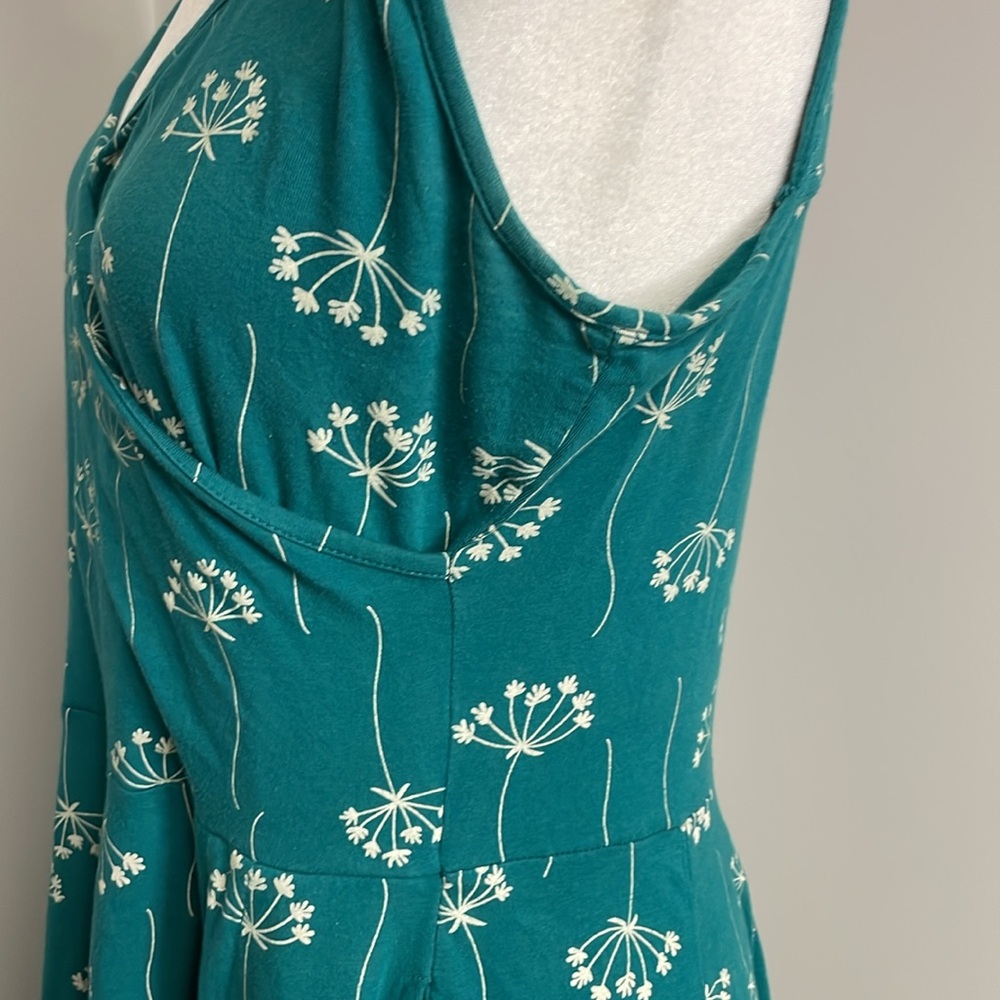 Effie's Heart Sleeveless Knee Length Dandelion Green Dress Size XL Knit Stretch - Picture 4 of 7